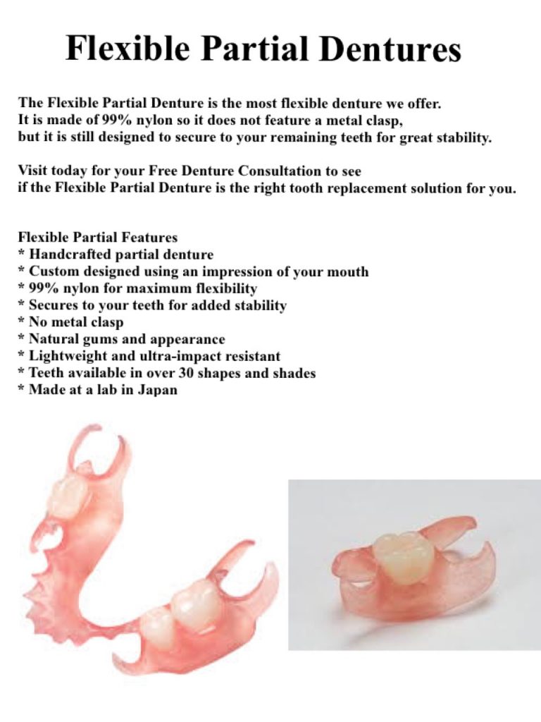 Flexible Partial Dentures are...well, Flexible Hitomi Dental Office